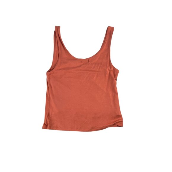 Originality Girls Tank Top XS Rust Orange Sleeveless Scoop Neck Casual Lightweig - Picture 2 of 6